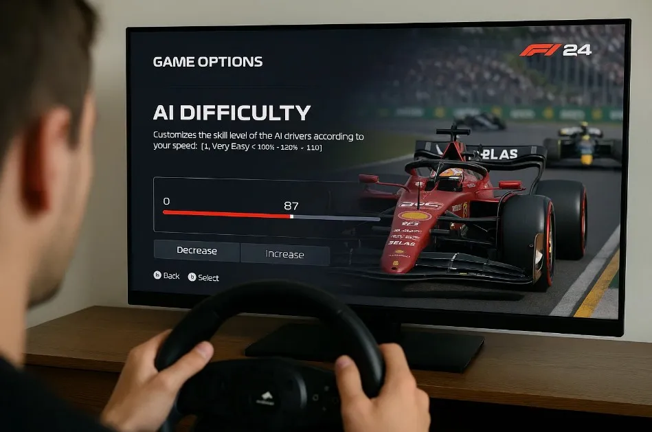 Как выбрать оптимальный уровень ИИ в F1 24 для своей скорости